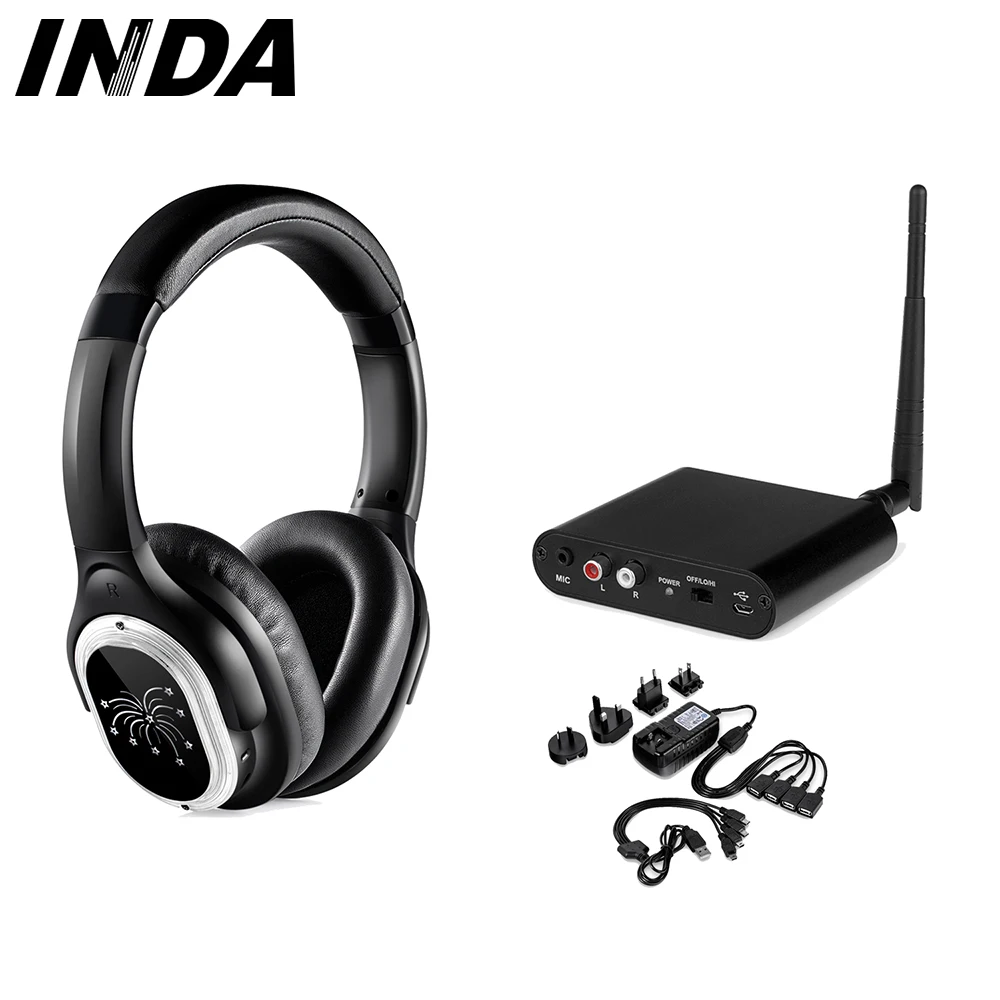 5 Channels HIFI RF Transmitter for Silent Disco Headphones with Microphone