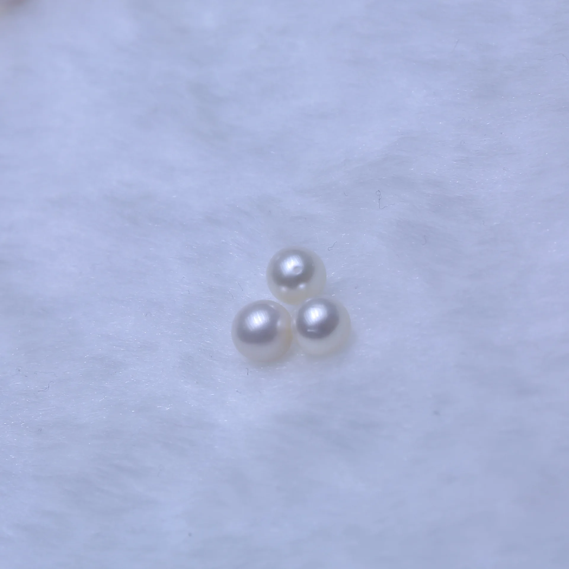 2-11mm White freshwater pearl perfect round shaped Half hole A A A A + Loose Natural Pearls  for DIY jewelry