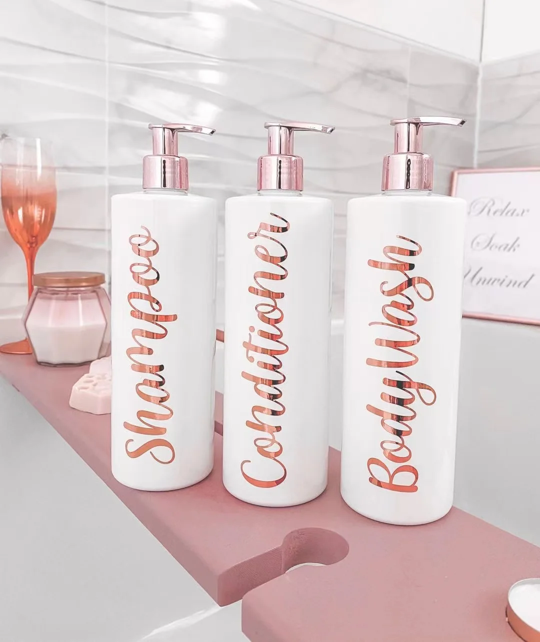 Custom hair product bottles and containers