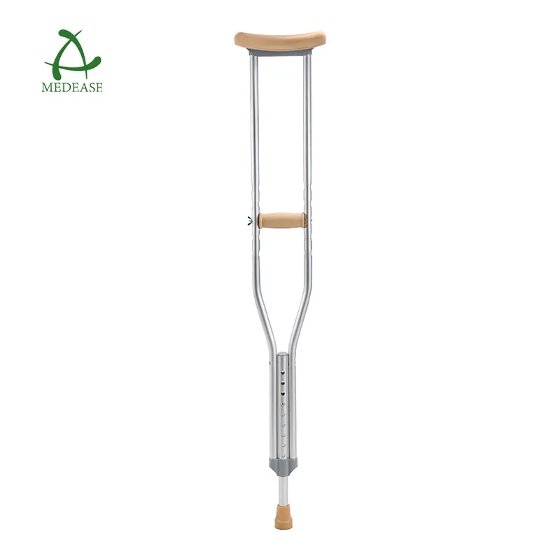 Aluminum Alloy Underarm Crutches Medical Portable Comfortable Adjustable Axillary Crutches