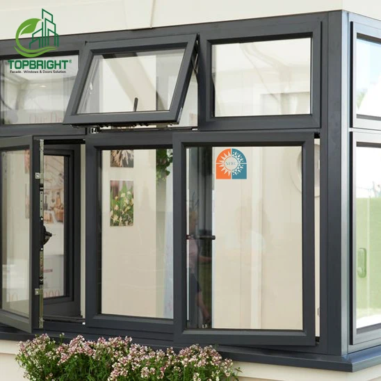 Manufacturer  Customization Door Window  Accessories Ultra Slim Frame Thermal Break Casement Aluminum Windows