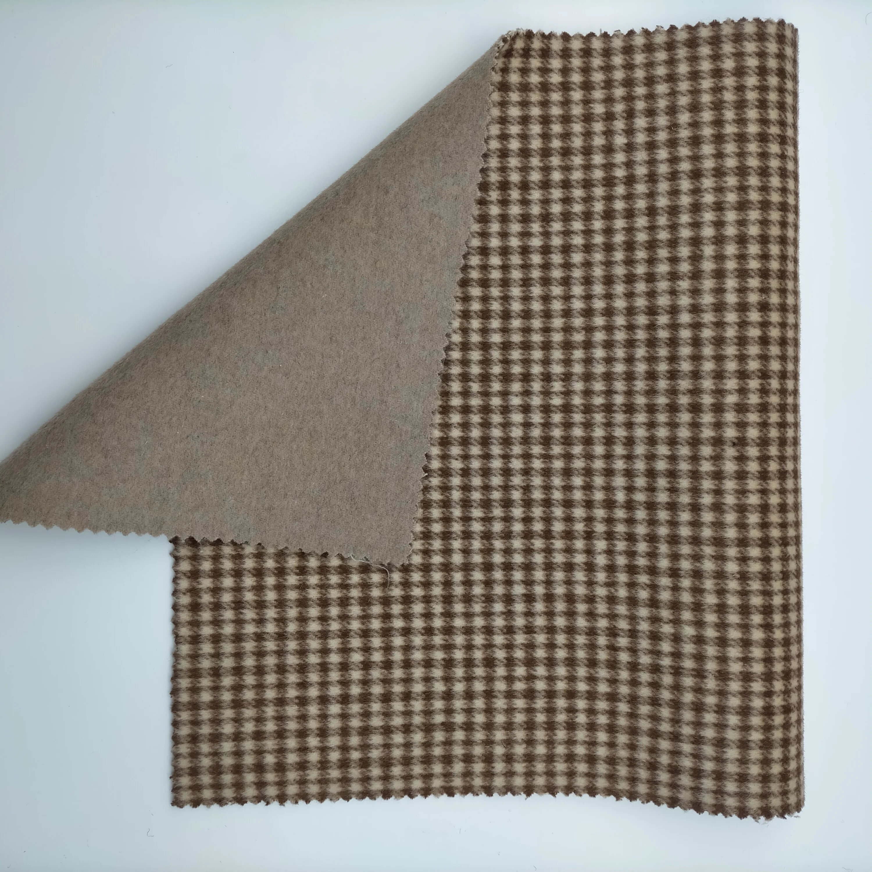 wholesale wool Double sided abaya fabric printed for Winter warm coat wool coat