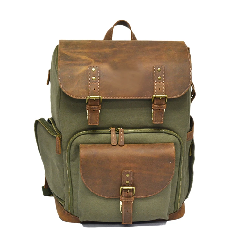 Wholesale high end DSLR camera backpack waterproof canvas camera bags for photography