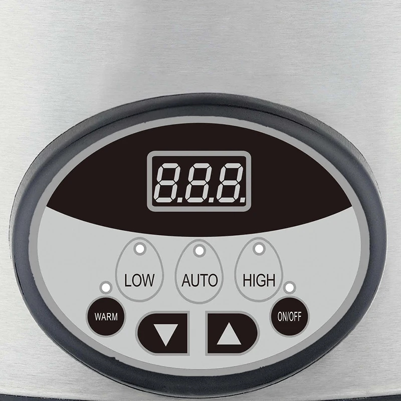 Crock Pot 6.0L 3.5L 1.5L Stainless Steel Digital Countdown Programmable Oval Electric Slow Cooker with Standard Lid