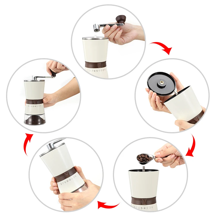 Manual Coffee Grinder Washable Ceramic Core Home Kitchen Mini Manual Coffee Grinder Machine Kitchen Accessories