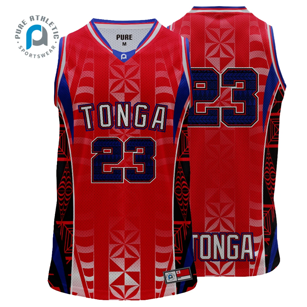 PURE Custom  red basketball sets jersey and shorts sublimation basketball wear uniforms for men cheap kids basketball jerseys