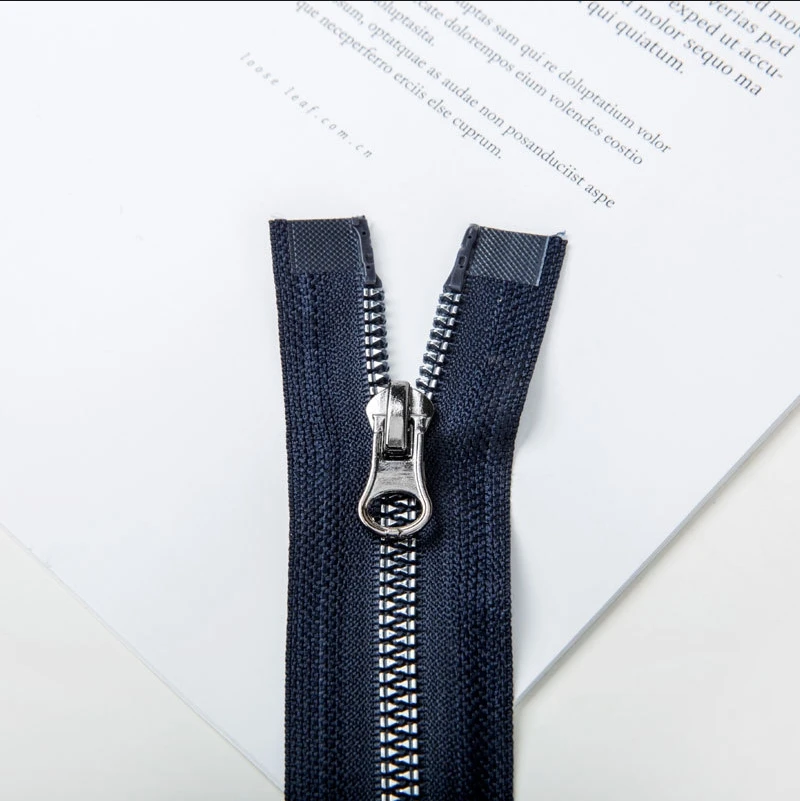 Dawei Factory #5 Metal Zipper Double Slider Zinc Alloy Teeth Customized Logo metal zipper For Garments