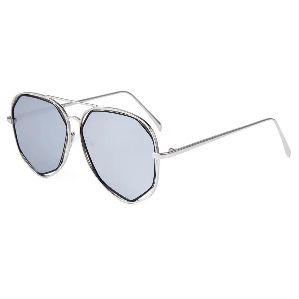 Big size metal frame italian brand  design women UV400 sunglasses