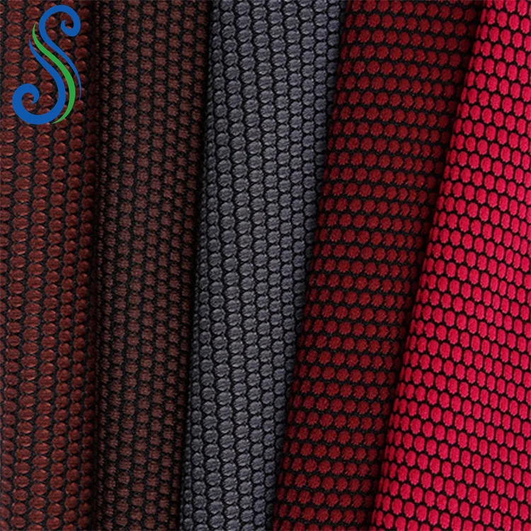 Factory Football Pattern Honeycomb Polyester Spandex Fabric for Shoes Bags