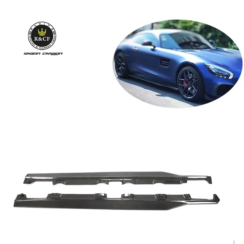 RENN Style Carbon Fiber Body kit Side Skirts  For Mercedes Benz AMG GT GTS C190 15-17