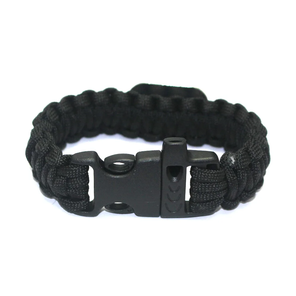 New Fashion OEM Paracord bracelet Customized outdoor emergency detachable whistle paracord 550 bracelet with Flag