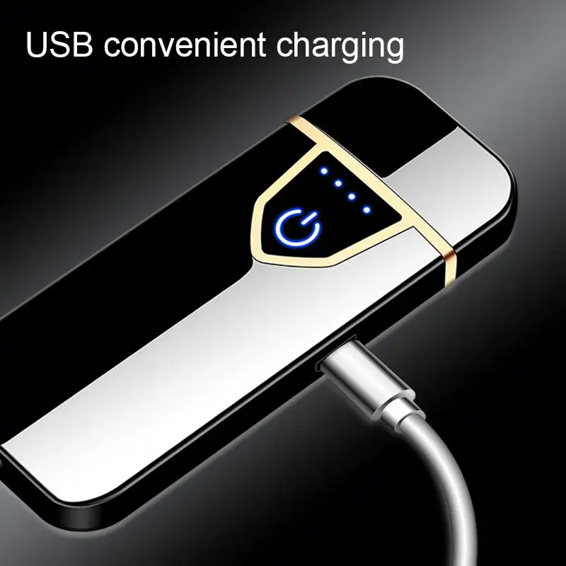 
Wholesale Promotion Touch Induction Lighter USB Rechargeable Electronic Cigarette Lighters 