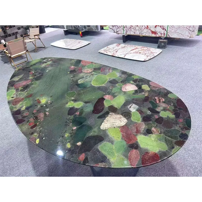 HZX Customize Ceppo Romano Classic Italian Green Natural Stone for Elegant Flooring Walls and Countertops Monet Garden Marble