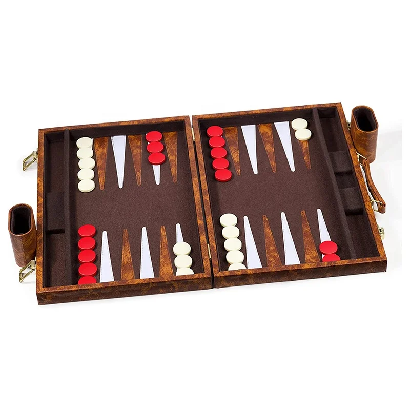 Классический набор нарды 15 дюймов виниловые кожаные нарды настольная игра