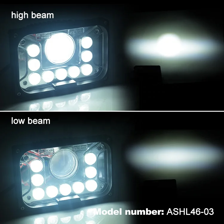 ASEND супер яркий светодиодный прожектор 4*6 дюймов прямоугольник светодиодные фары для Jeep IP67 свет offroad