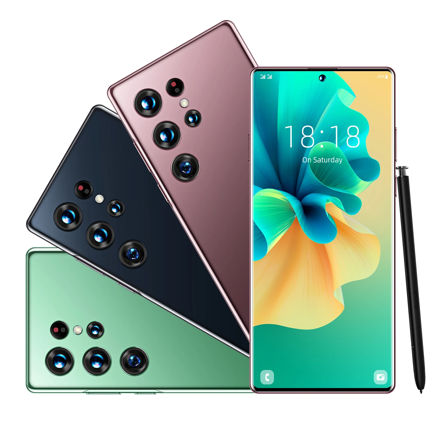 HOT SELLING S22+ ULTRA Original 7.3 inch 16GB+512GB 48MP+100MP Android 12.0 Gaming Phone 5G Mobile Phone Cell Phone Smartphone