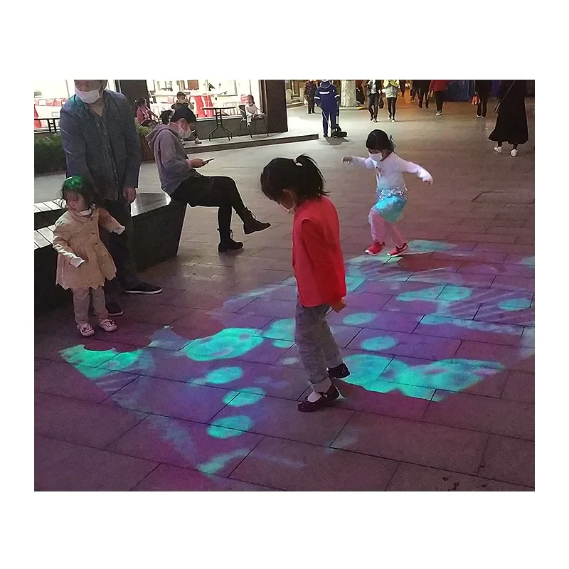 Outdoor 3D hologram advertising motion sensor projector interactive floor ground with projection system for Kids games