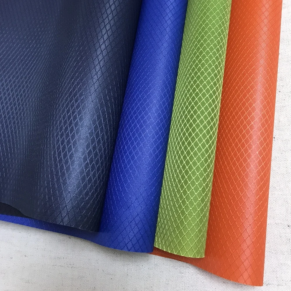 PU Coated 210D Nylon Diamond Ripstop Fabric with TPU Backing  Heat Sealable Ballistic Panel and Plate Cover