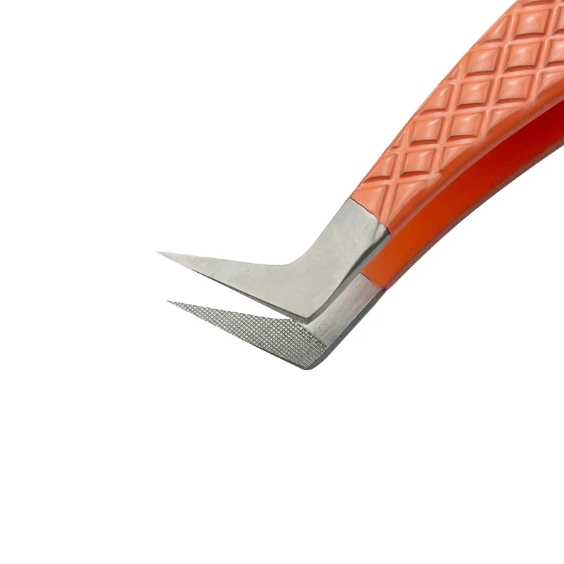 Materials imported from Japan Fiber Tip Lash Tweezers ,False Lashes Tweezers 3D 6D Mink Eyelash Make Fans-Orange