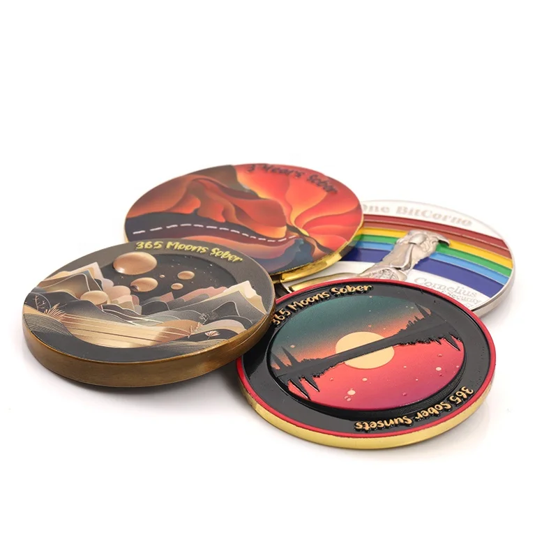 Professional factory customization color uv printing coin