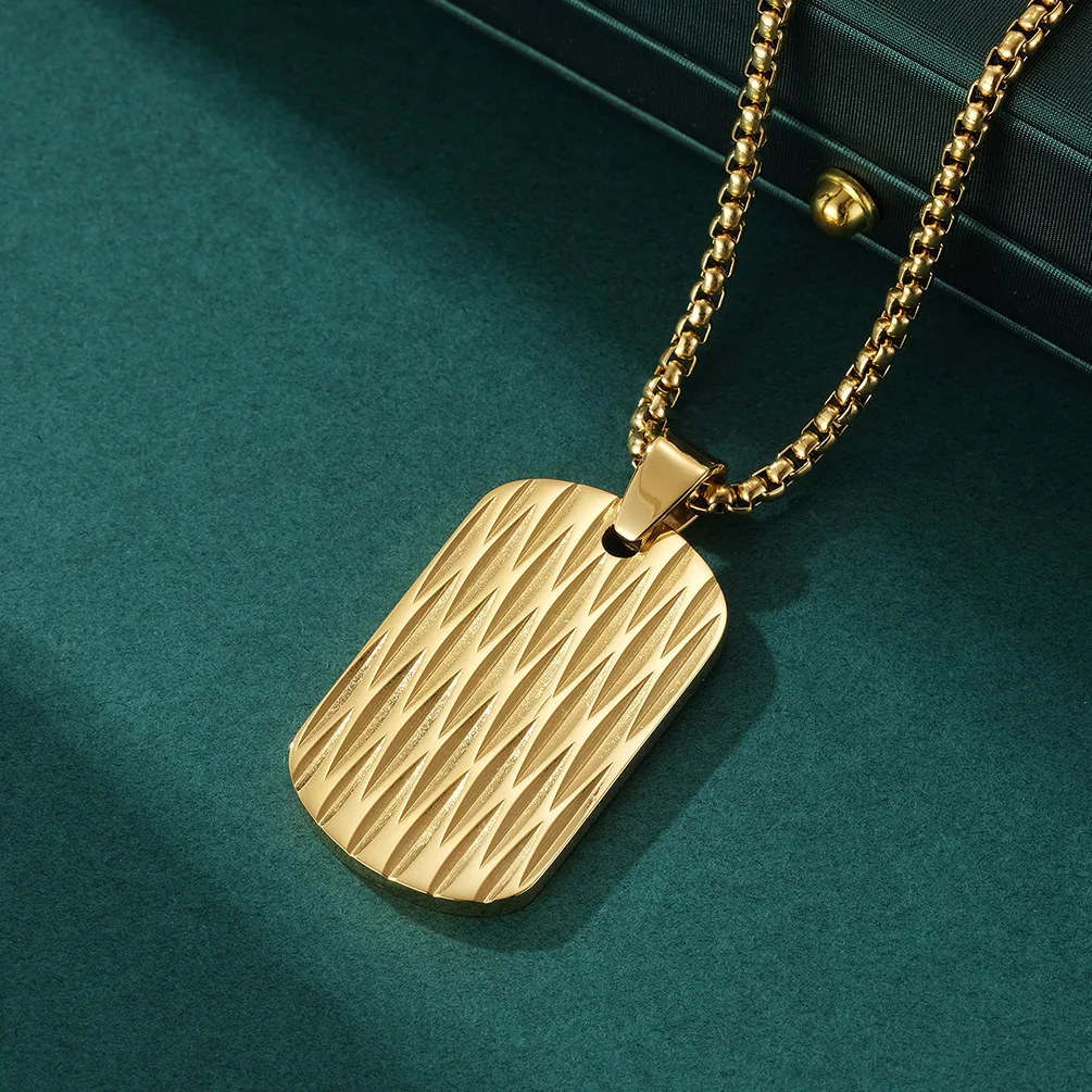 Hip Hop Punk Knife Scratch Trendy Plated Waterproof Tarnish Free Stainless Steel Pendant Fashion Jewelry Necklaces Mens Man
