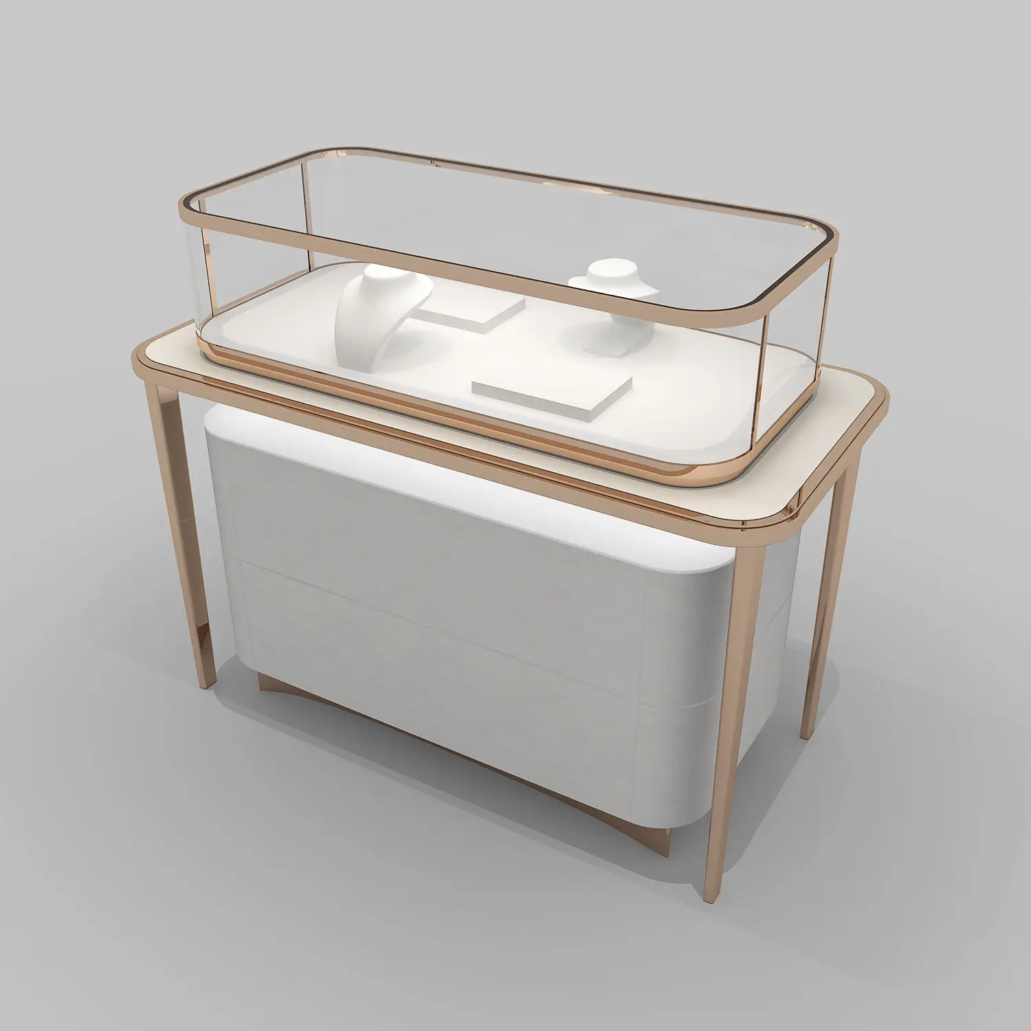 High end Tempered Glass luxury jewelry display showcase store display counter furniture Jewelry cabinet