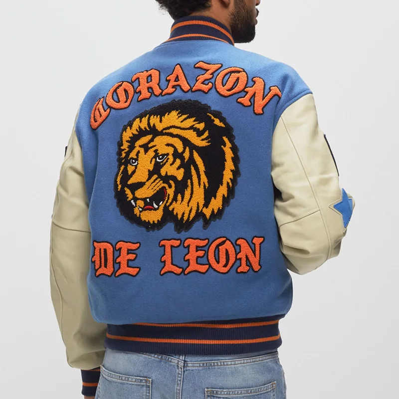 YUJIA LOW MOQ Custom Cotton Button Up Mens Sherpa Jackets For Winter Mens Plus Size Custom Baseball Varsity Jackets Men