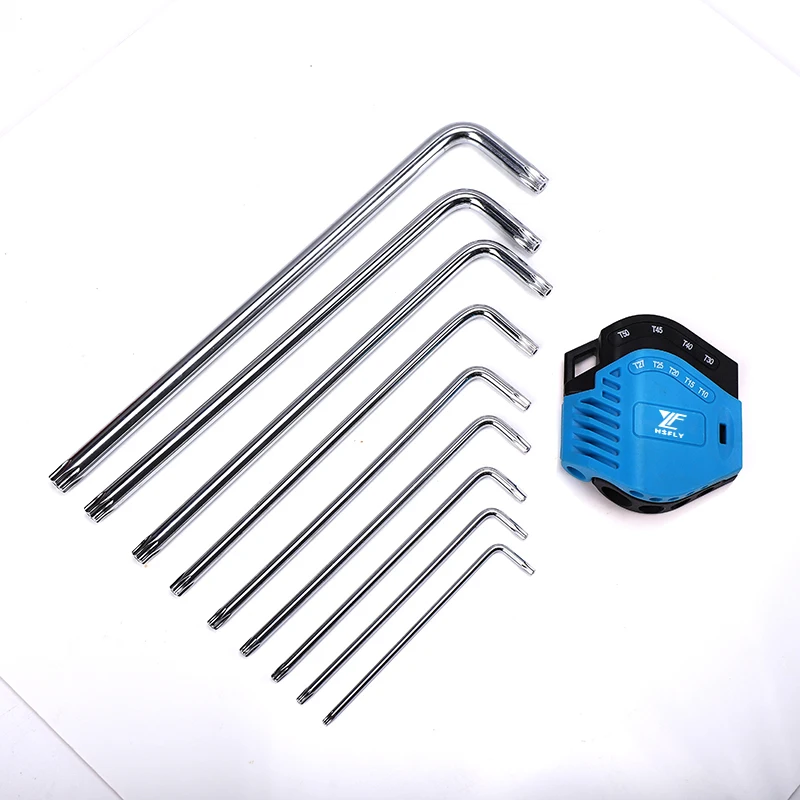 Plated Hand Tool Hollow Torx Wrench Allen Keys Security Torx T15 Wrench