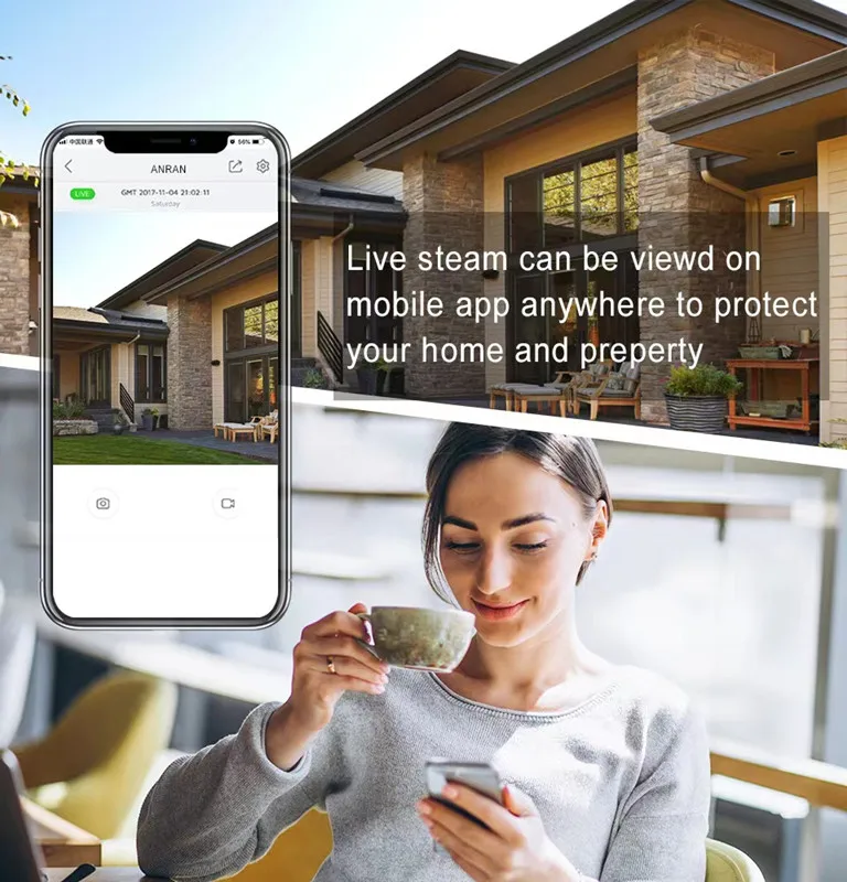 4K Camera Secure 3MP very clear Sound Full Color 2TB 8-channel XVR CCTV Camera Kit