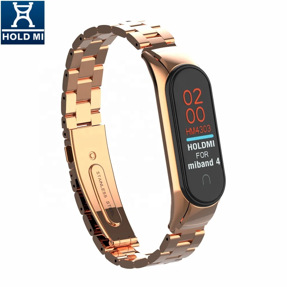 Holdmi 43037 Series Watch Band Strap Stainless Steel Luxury Rose Solid Gold Color for Xiaomi 14 Colors High Quality Hot Sale