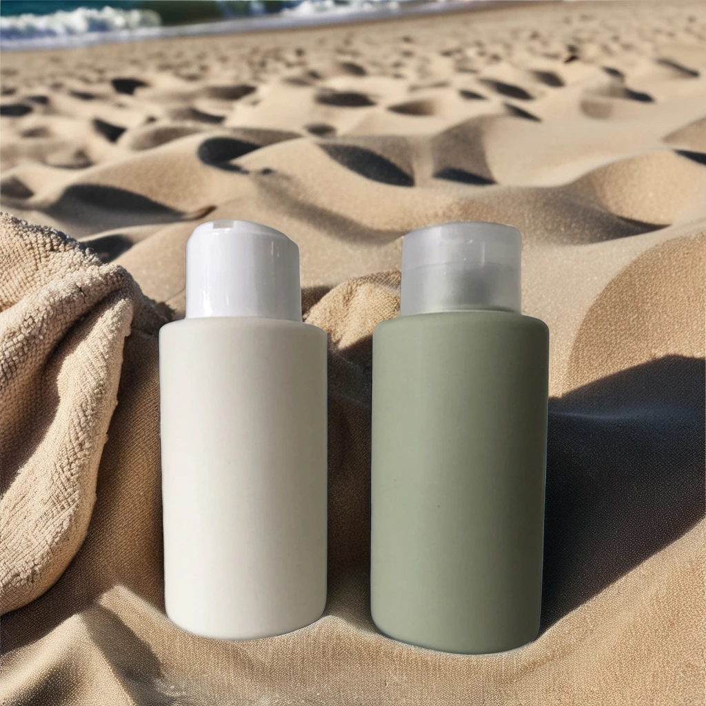 Custom 400ml PE Plush Material Soft Touch Squeeze Flat Shoulder Cylindrical Bath Shower Gel Shampoo Bottle With Big Disc Top
