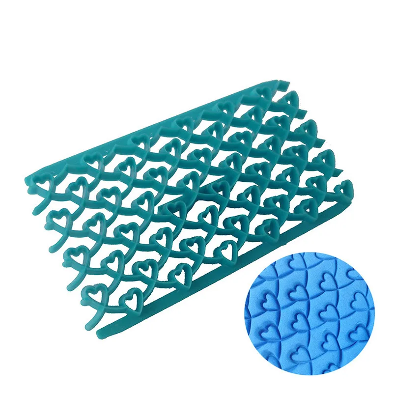 Series of Love Heart Shape Plastic Embosser Cutter Fondant Biscuits Cookies Cutter Mold Kitchen Tools