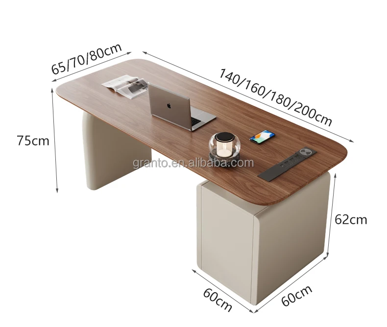 Good quality indoor villa use wood furniture study room computer table rectangle desk