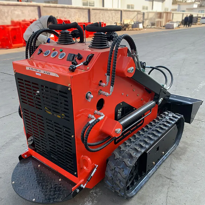 Earthmoving machinery mini skid steer with auger diesel mini skid steer loader