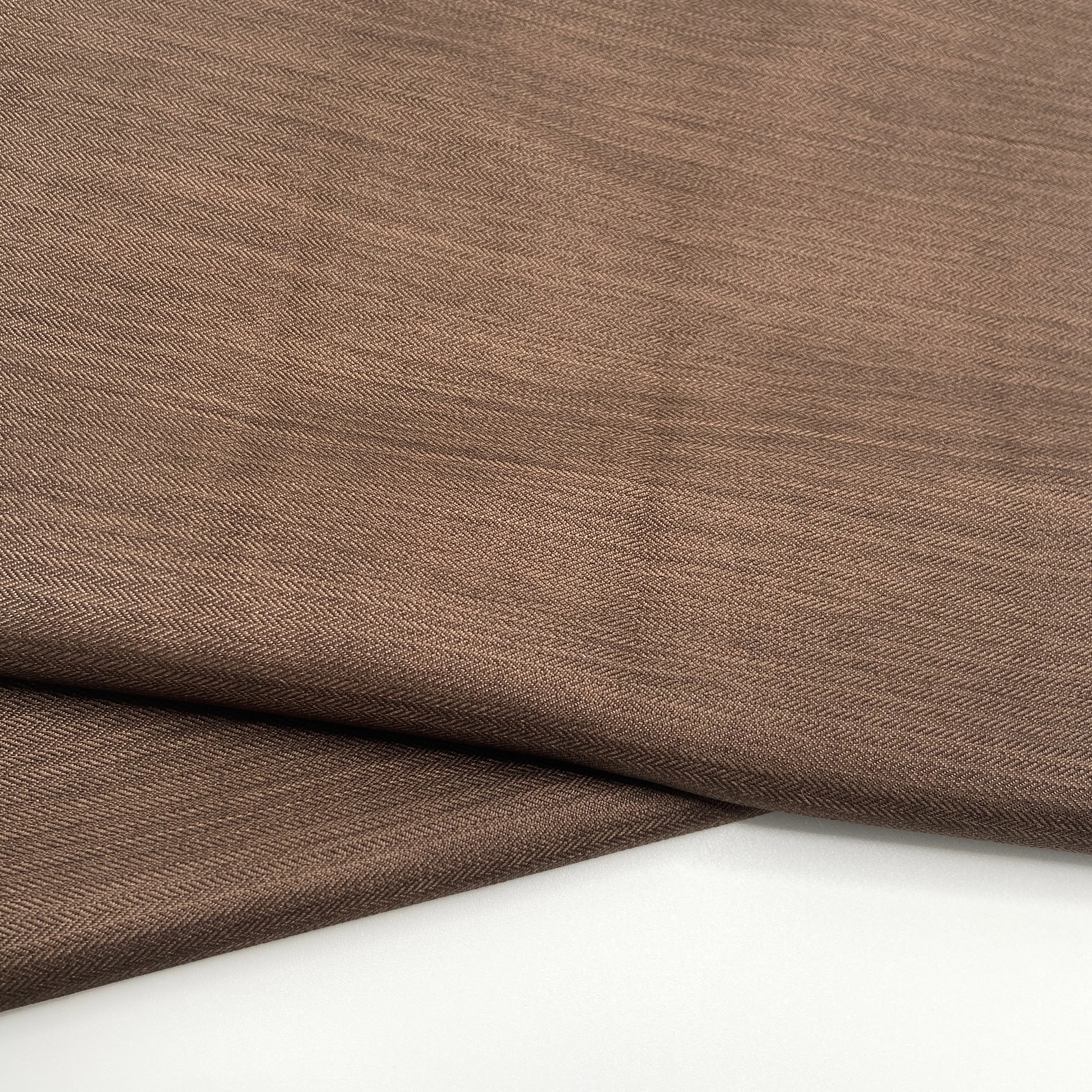 
China Factory Textile Manufacturer 100%Polyester Recycle Herring Bone Woven Fabric Fashion Design for Curtain Garment 