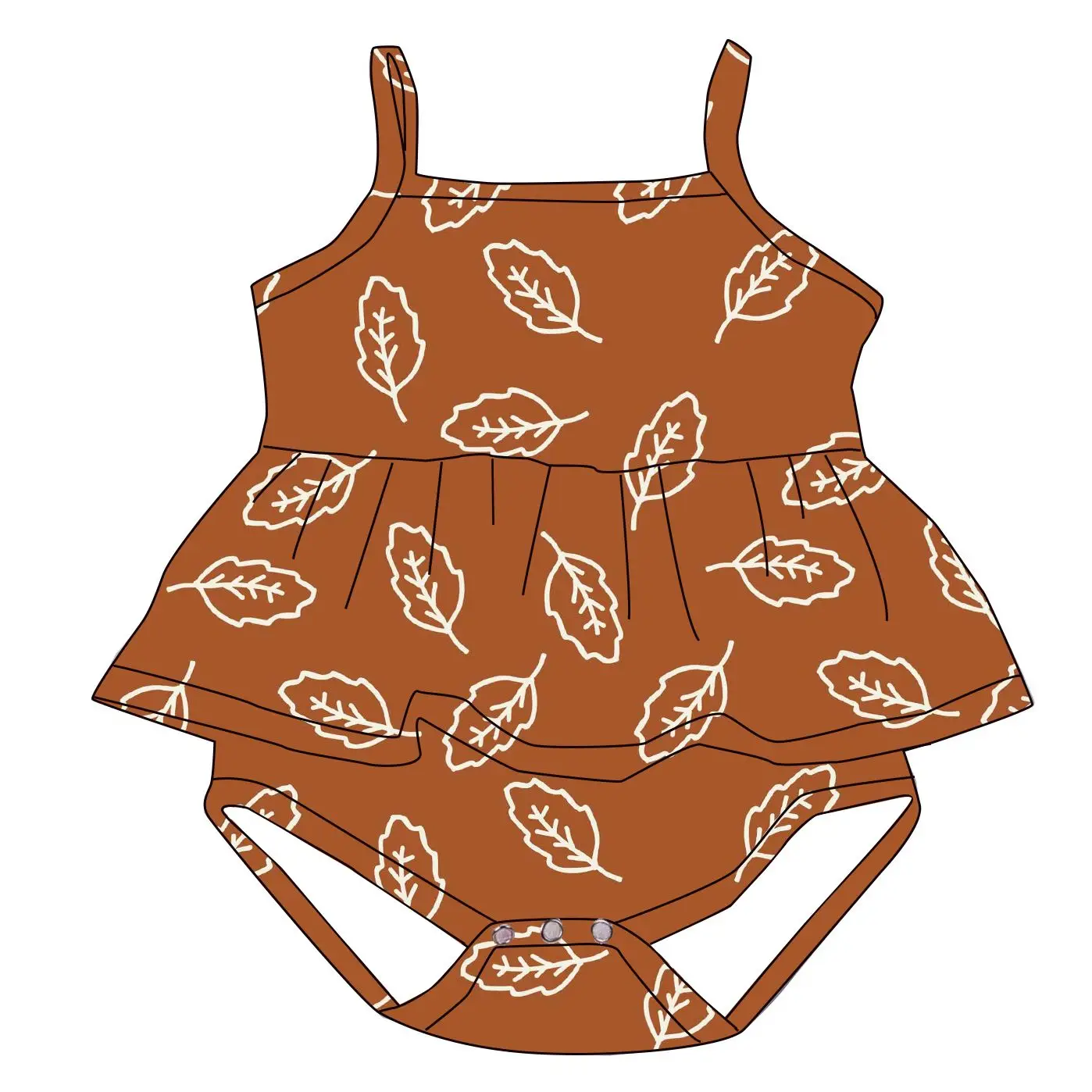 Fast Shipping Customized print baby summer frenulum tollder peplum leo girls printed rope bubble girls sling Skirt hem romper