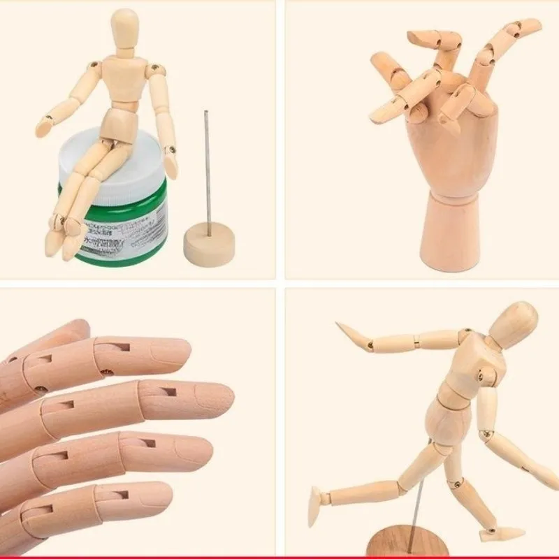 High quality Flexible Art Sketch Wooden Doll Model Drawing Manikin Wood Hand Figure Manikin