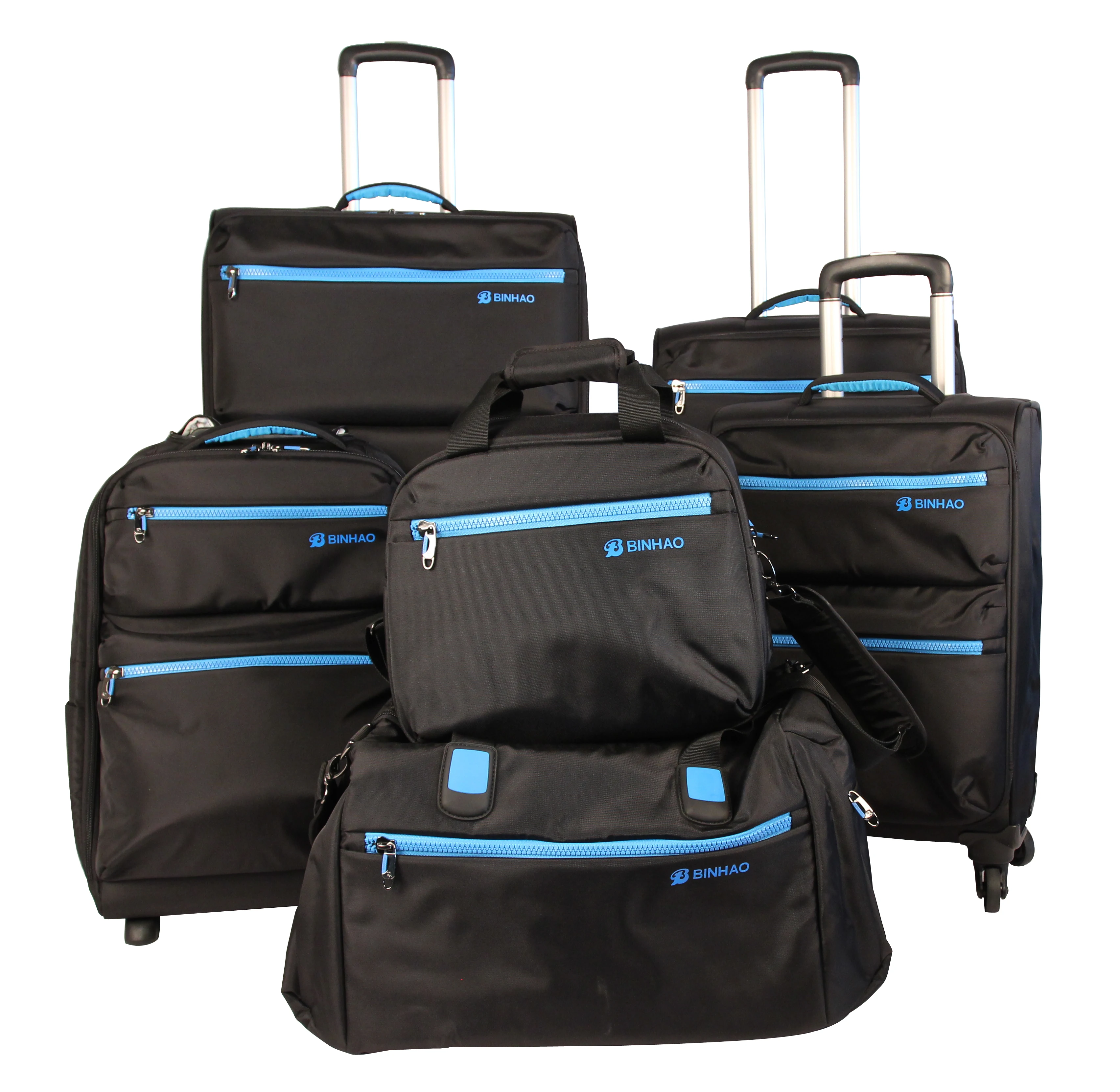 BINHAO 6 Pieces cloth Luggage Sets Classic Large Capacity Oxford cloth Trolley Luggage Suitcase Factory OEM ODM