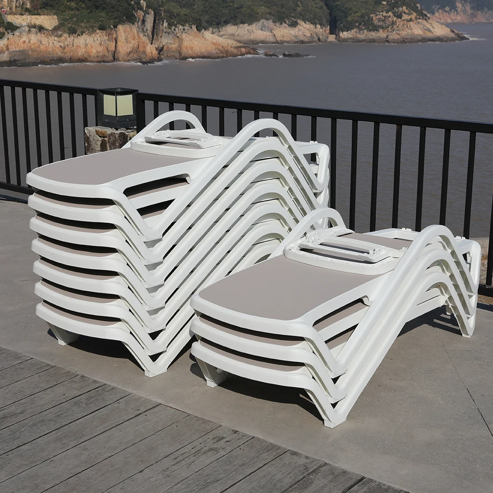 Portable KD Design Structure chaise lounge lightweight Beach Sun Loungers