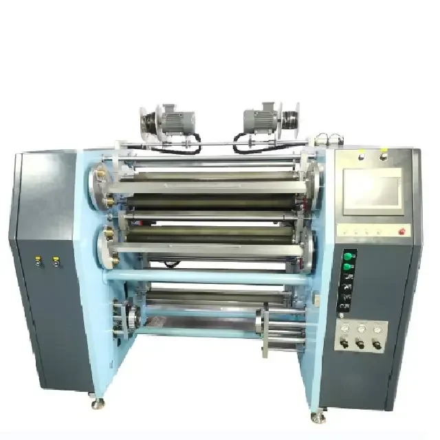 Most Professional Automatic Thermal Card Printer Ribbons Slitting Machine Rewinder turret slitter rewinder