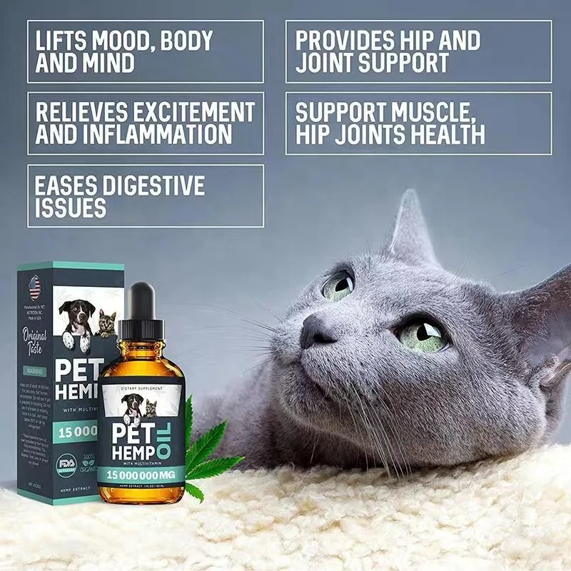 Organic Hemp Oil for Dogs and Cats for Hip and Joint Support and Skin Health Rich in Omega 3-6-9