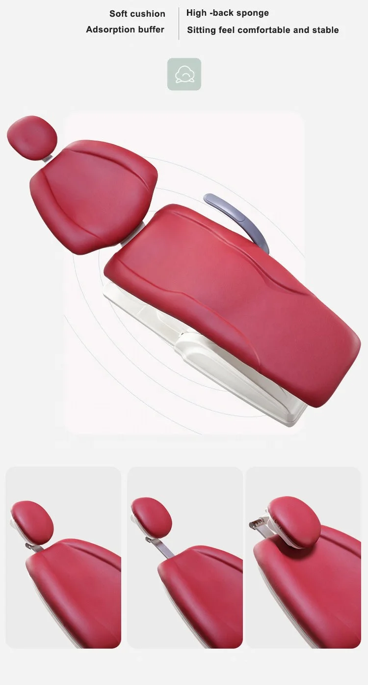 Portable Dental Chair with Imported Motor Rotatable Main Box Made of Plastic and Metal Factory-Priced for Dental Clinics