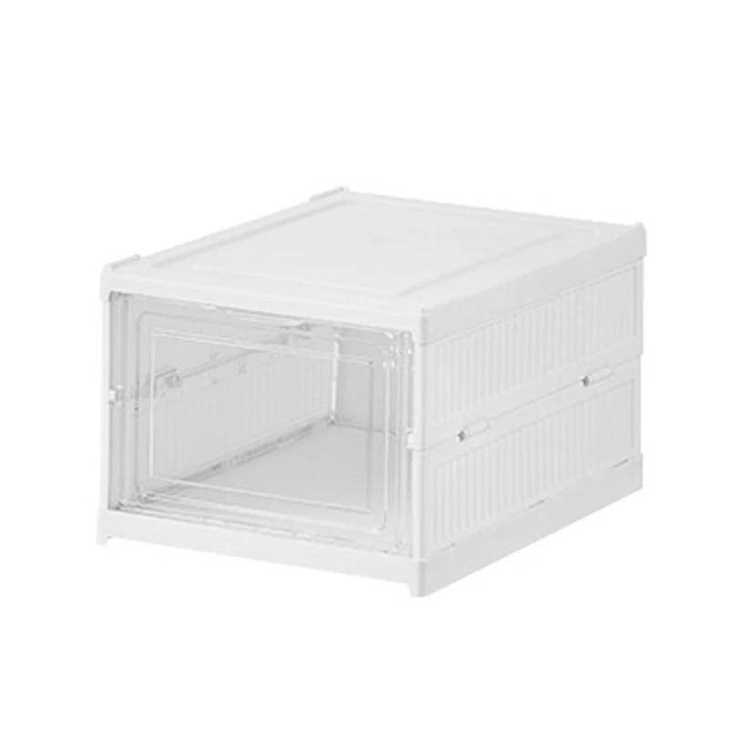 Wholesale White Transparent Plastic Sneaker Stackable Display Shoe Storage Boxes Drop Front Acrylic Drawer
