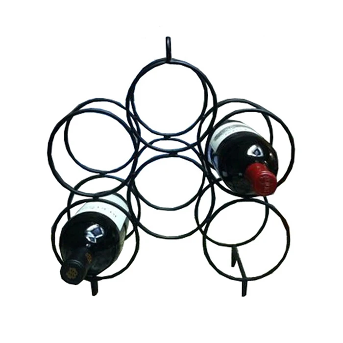 High quality dining room simple free standing wine rack wine bottle countertop for home metal wine rack