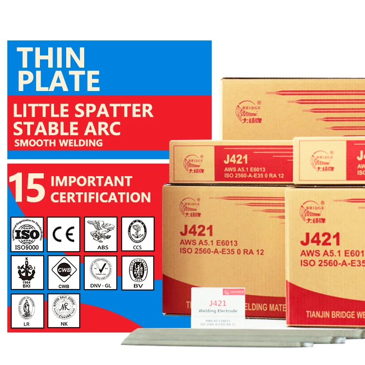 factory directly Tianjin Bridge welding rods AWS E6013 for carbon steel