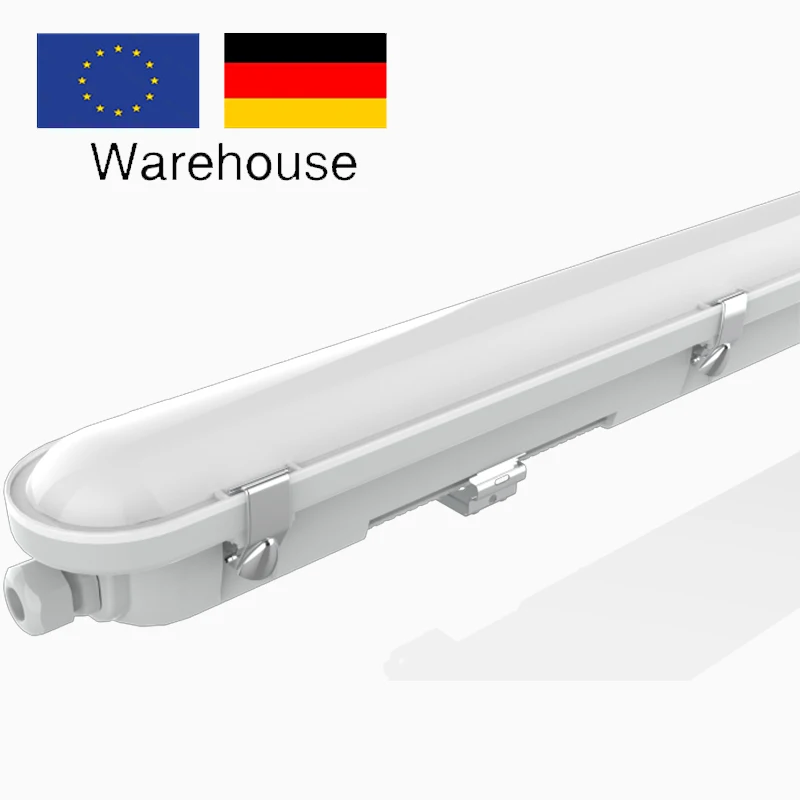Germany Warehouse IP66 IK10 160lm/W Open Cover Anti-Glare Tri-Proof Light Led Waterproof Triproof Lights