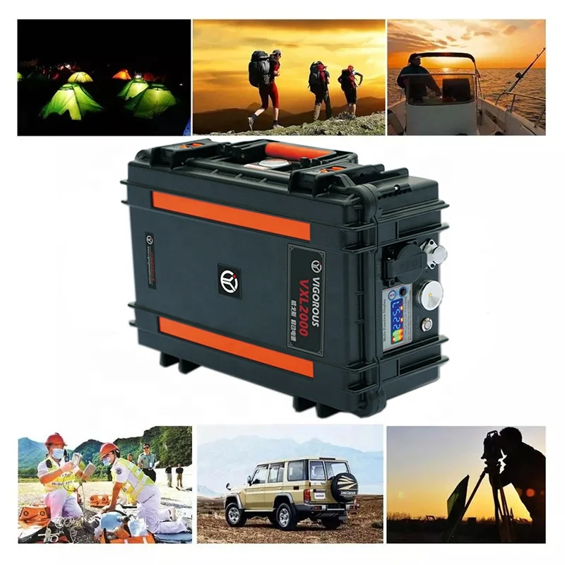 Mobile  Power Bank 2000W Solar Power Generator Portable Solar Panel Kit Lithium Battery Power Station