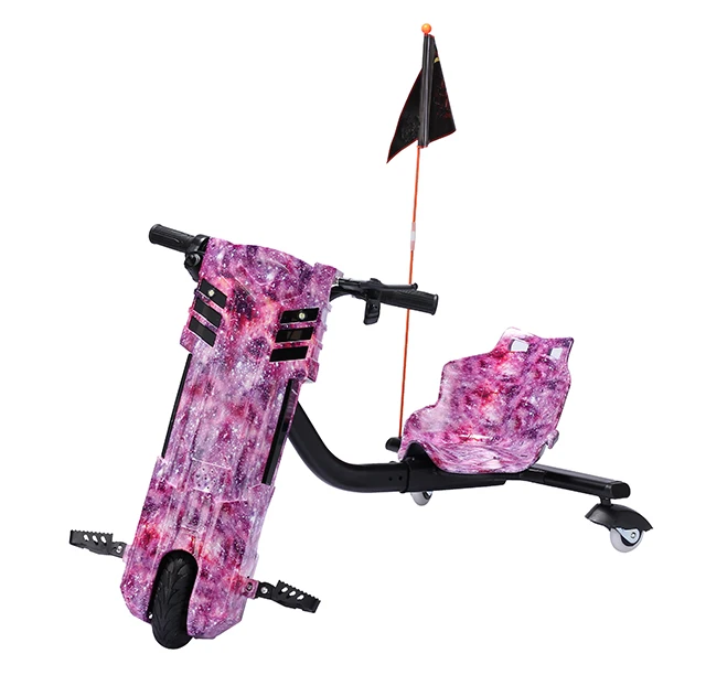 Unisex 3-Wheel 8 Inch Solid Tire 25km/h Drift Trike Bluetooth Electronic Crazy Cart with Applicable Features