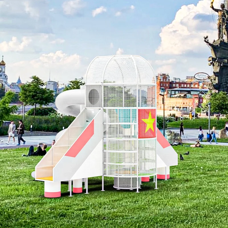 Оборудование для детской маленькой игровой площадки NetsTribe, горка на открытом воздухе, самолёт с тематикой, детская игровая площадка, оборудование на заказ