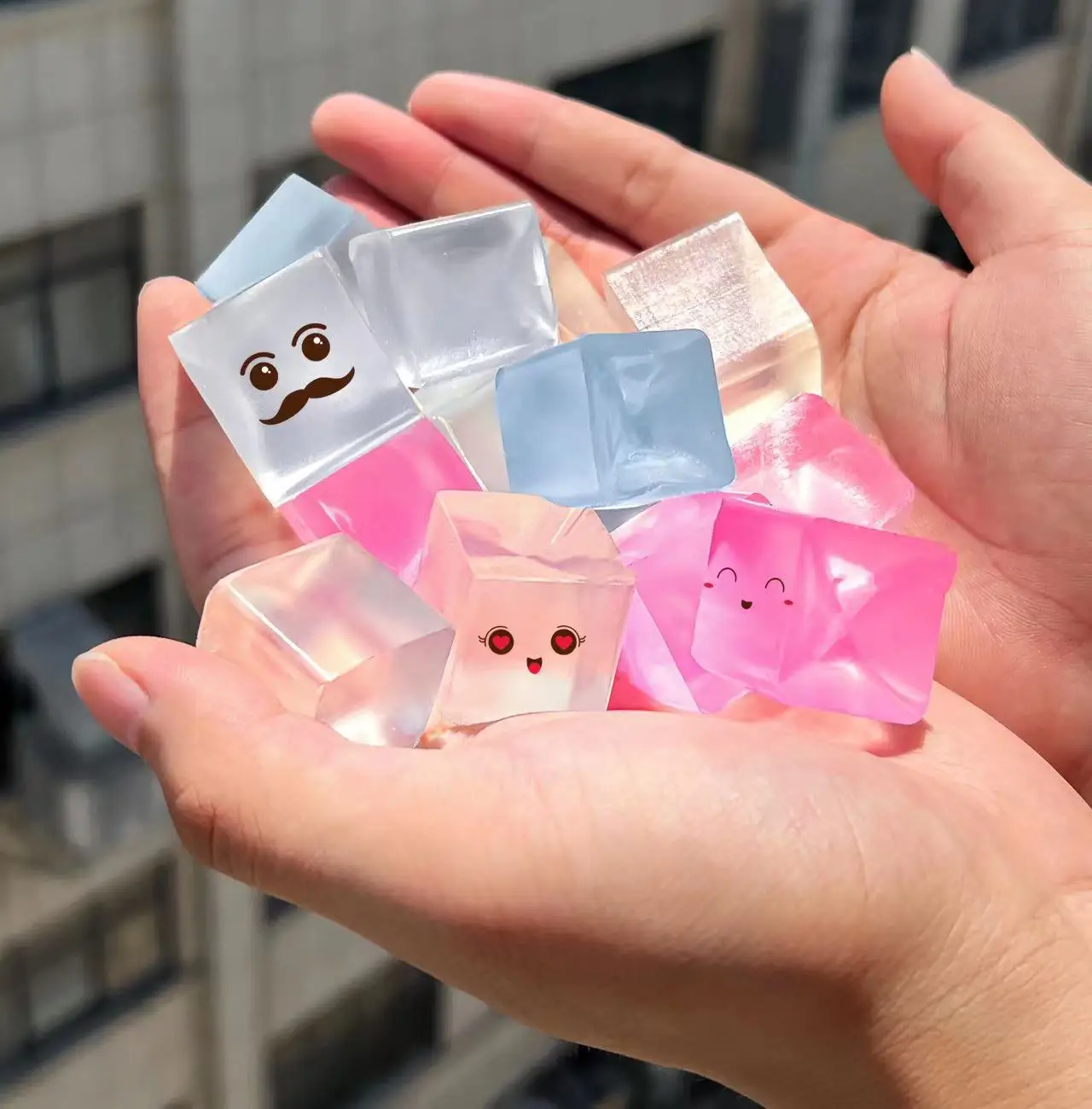 Wholesale Kawaii Mochi Squeeze Ice Toys Mini Soft tpr Ice Cake Decompression Squish Stress-relieving Toys